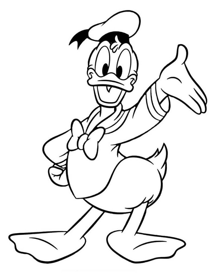 Pato Donald Para Colorir Desenhos Imprimir