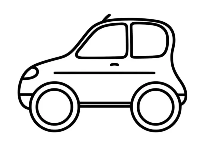 Desenhos de Carros Simples para colorir