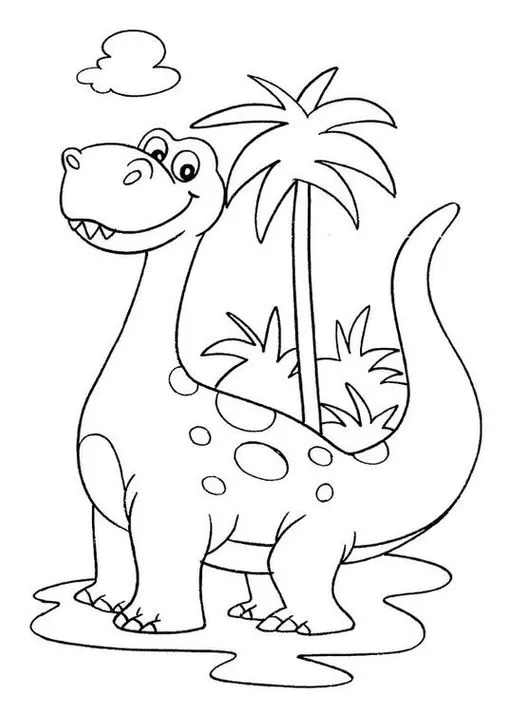 Imprimir Dinossauro Para Colorir Página Desenho Esboço Dinossauros