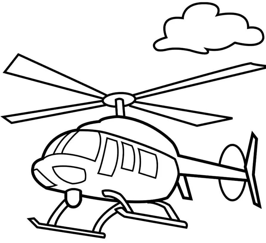 Vamos colorir o helicóptero – Pintura - Atividade Educativa para