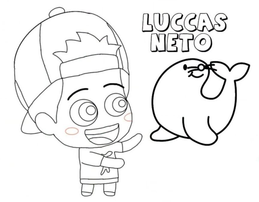 Imprimir para colorir e pintar o desenho Luccas Neto - 6247