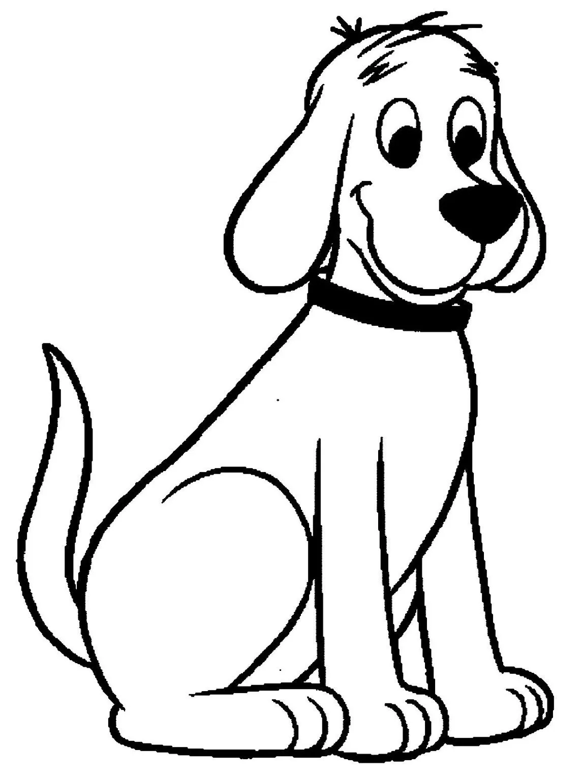 Desenho de cachorro para colorir, imprimir e moldes para pintar
