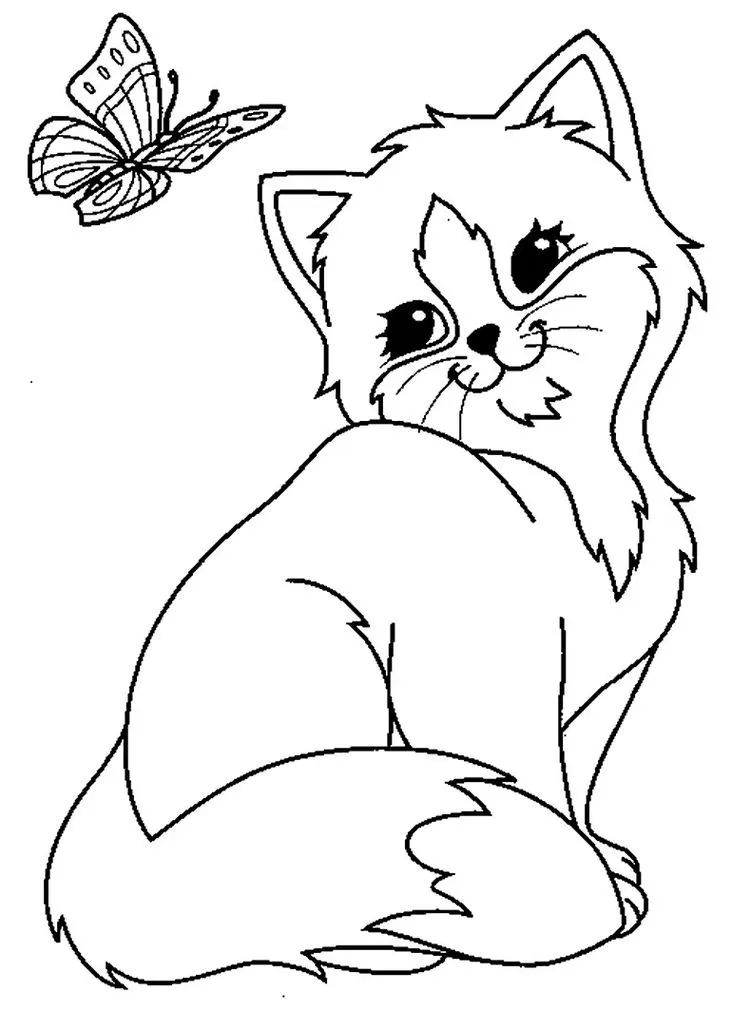 Gatos para colorir - Desenhos Imprimir