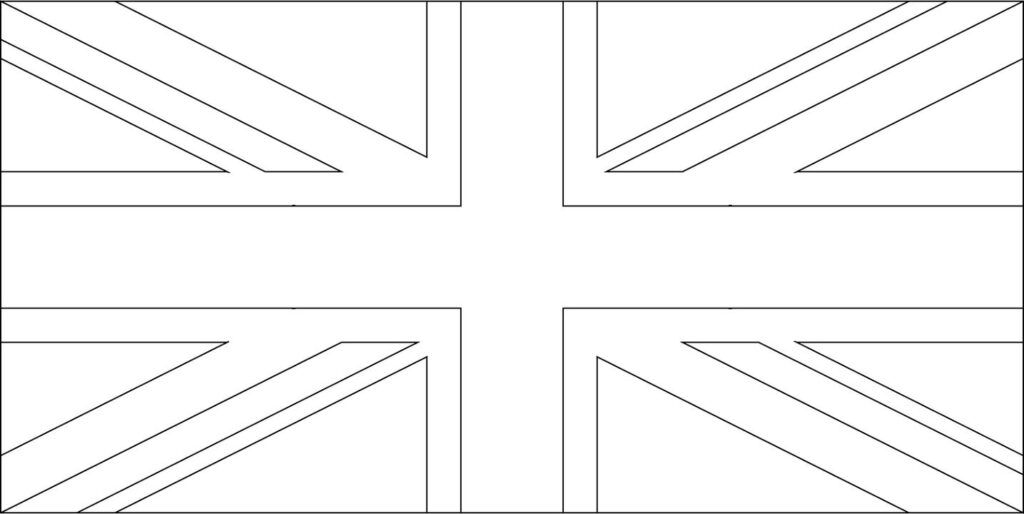 Desenhos das Bandeiras dos Países na letra R. Bandeira do Reino Unido da Grã Bretanha e Irlanda do Norte em PDF