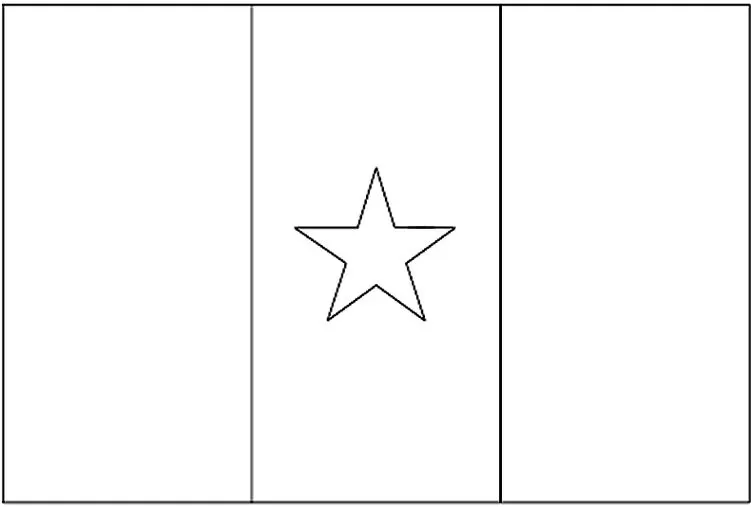 Desenhos das Bandeiras dos Países na letra S Senegal
