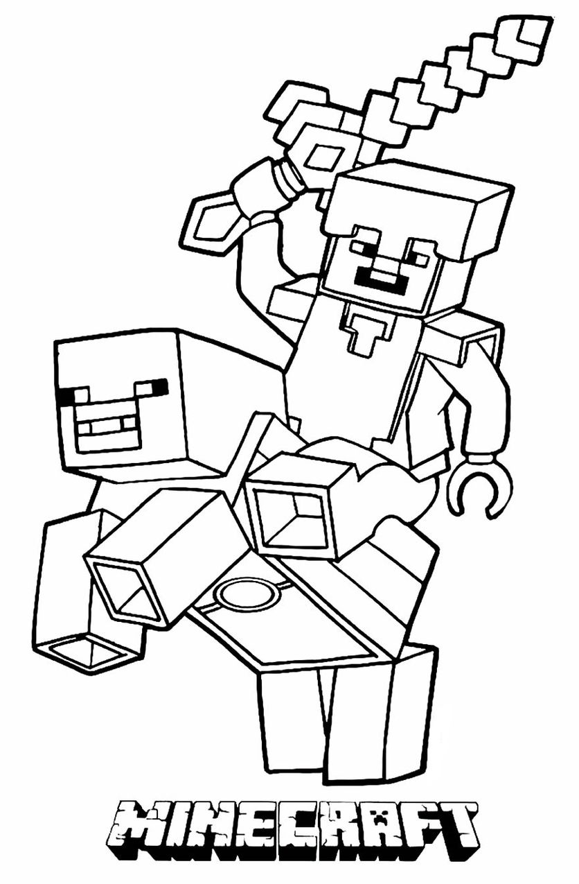Desenho Minecraft grátis para imprimir e colorir - Minecraft