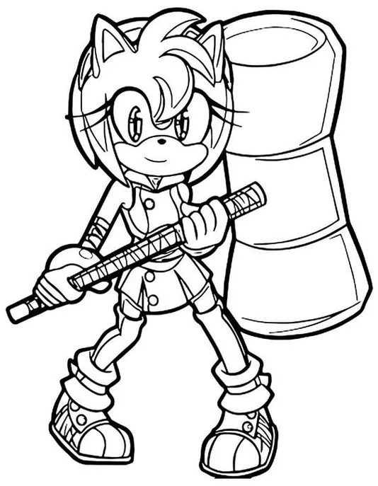 Sonic Amy Rose para colorir - Imprimir Desenhos