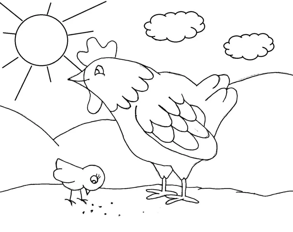 Desenho Para Colorir galinha - Imagens Grátis Para Imprimir - img 17554