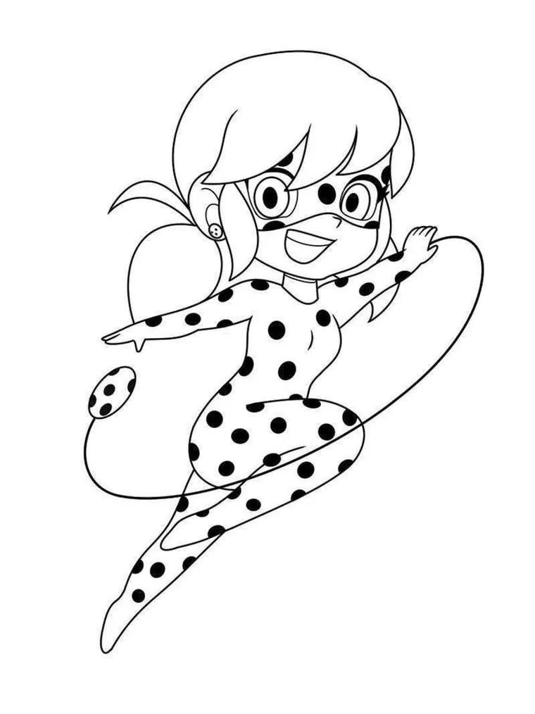 Ladybug alegre para colorir - Imprimir Desenhos