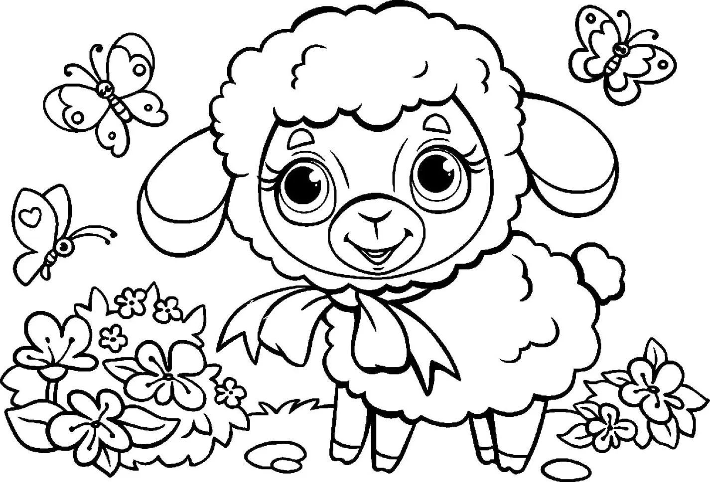 30 Desenhos de Ovelhas para Colorir e Pintar - Online Cursos