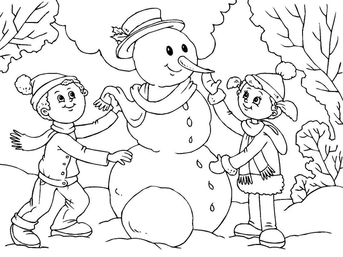 Desenhos de Snowman Boneco de Neve em PDF Em Construção
