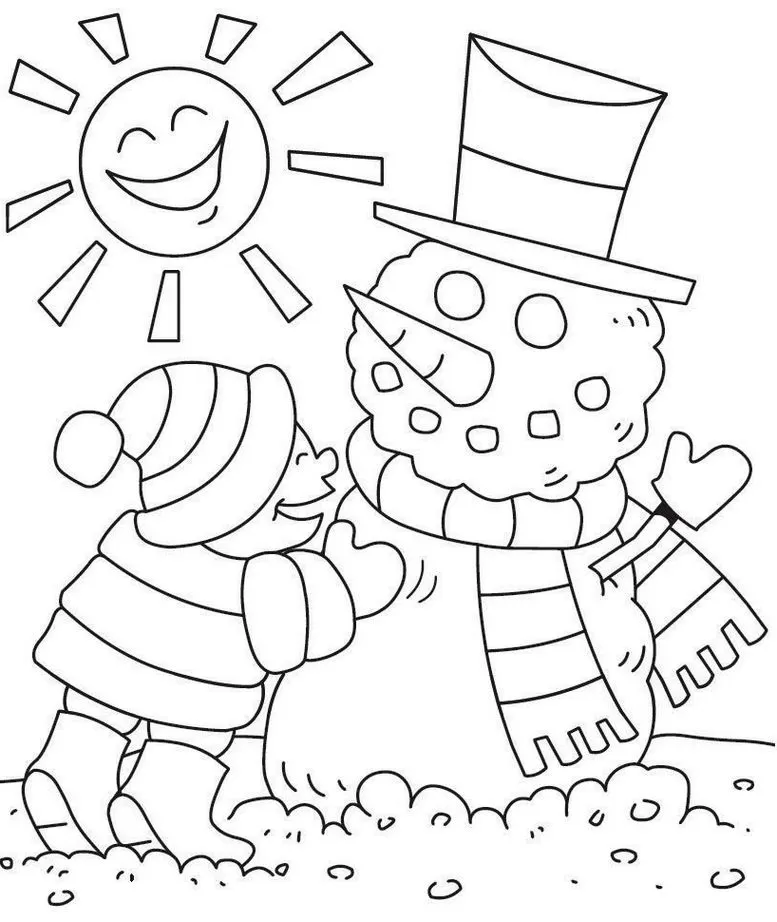 Desenhos de Snowman Boneco de Neve em PDF Lá Vem o Sol