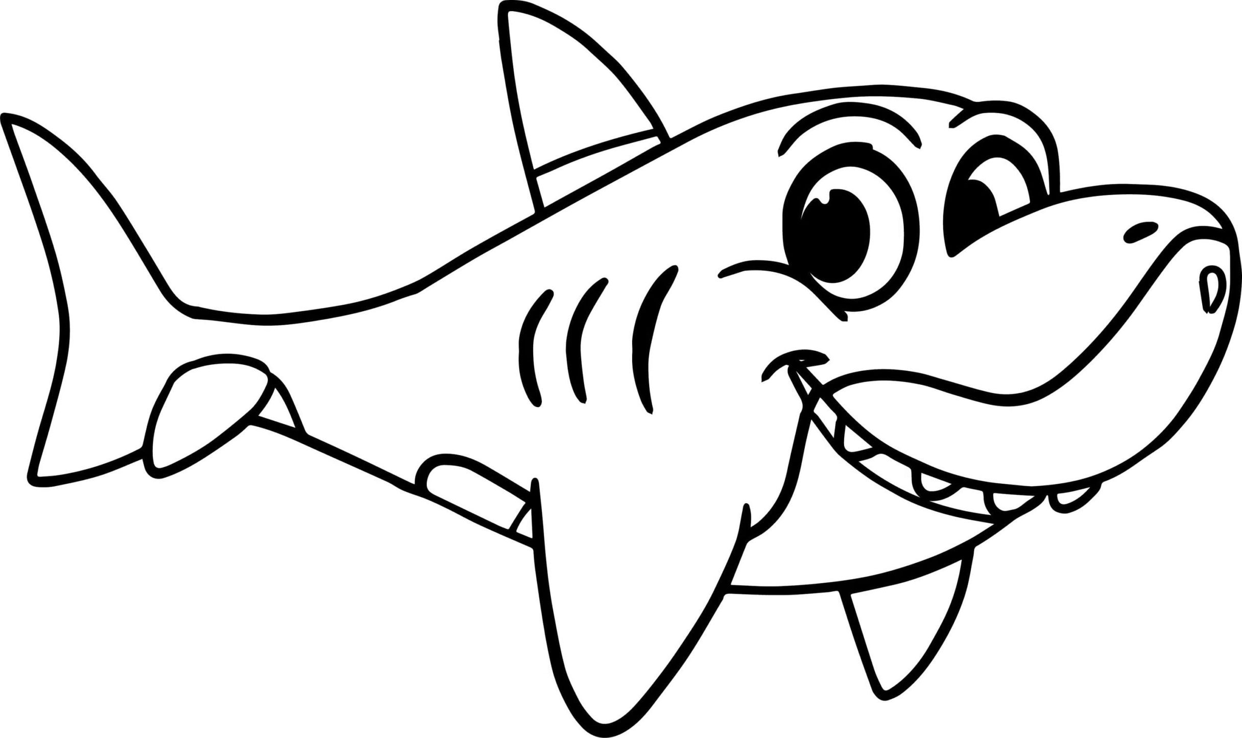 Como desenhar um tubarão passo a passo com a boca aberta - FACIL