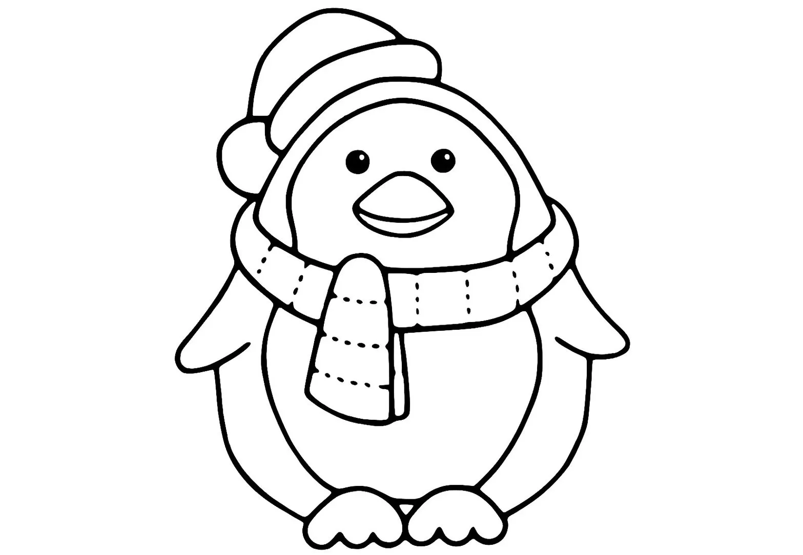 jogo de educação para crianças colorir página de pinguim bonito dos desenhos  animados usando cachecol e