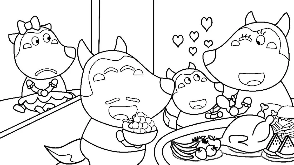 Desenhos para colorir de Lucy e Jenny com Wolfoo sedih - Desenhos para  colorir grátis para imprimir