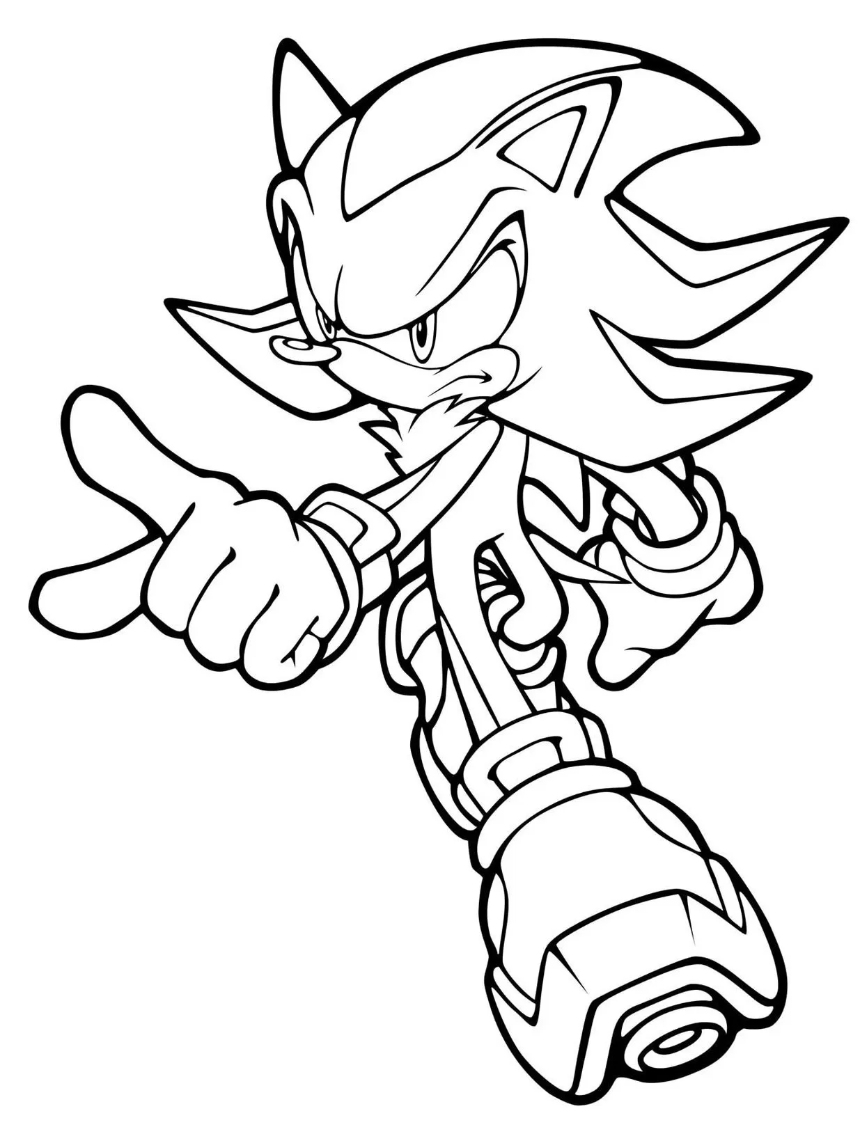 Desenhos de Shadow the Hedgehog para Imprimir e Colorir