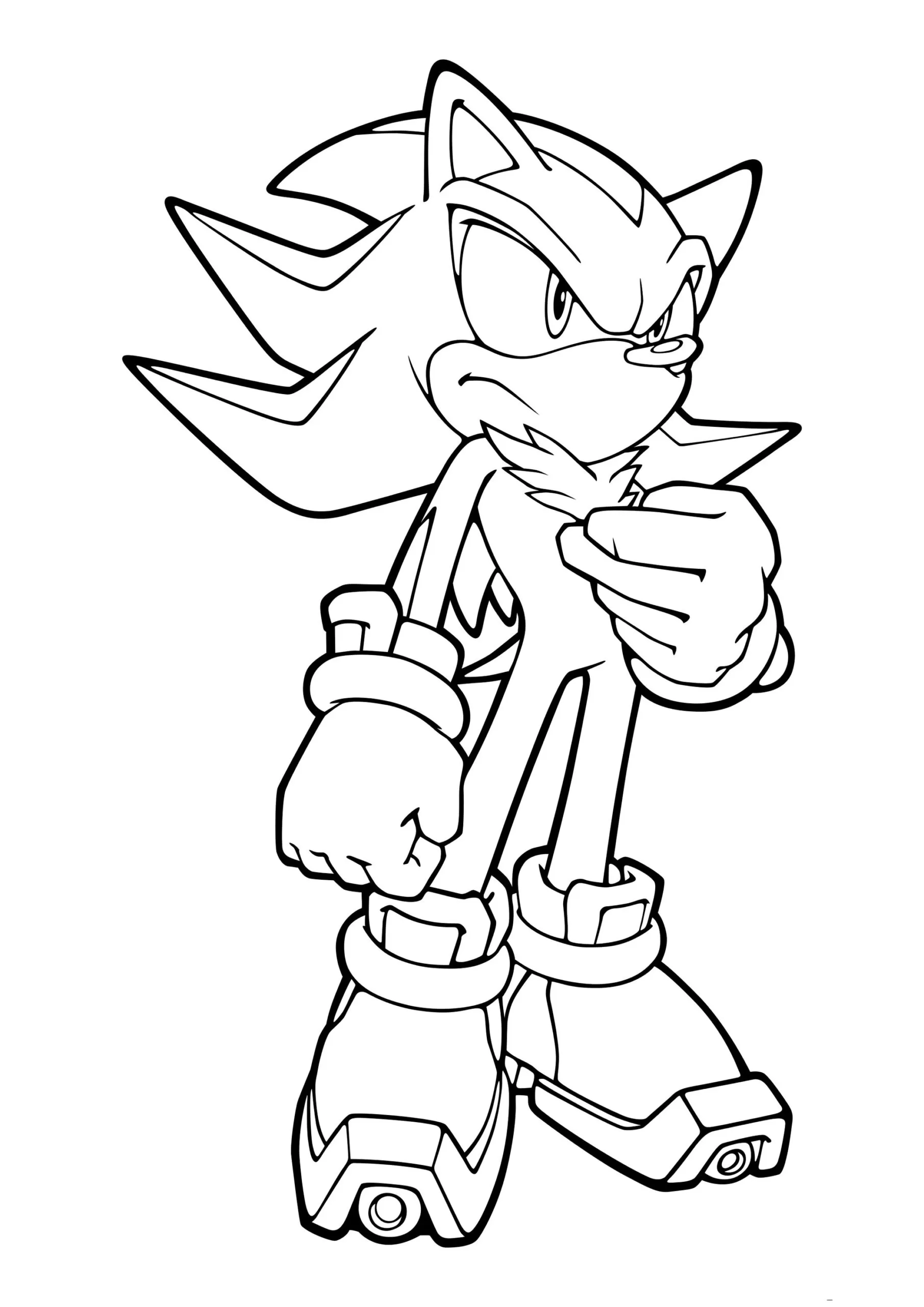 Desenhos de Shadow the Hedgehog para Colorir e Imprimir 