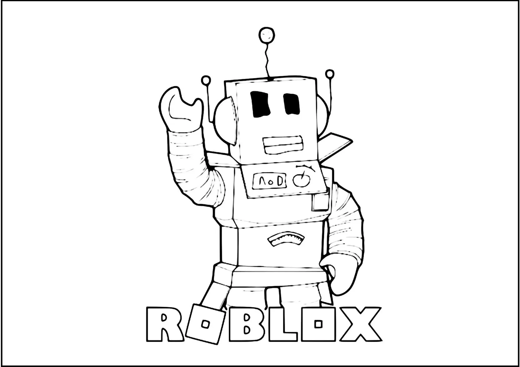 Imprimir para colorir e pintar o desenho Roblox - 6349