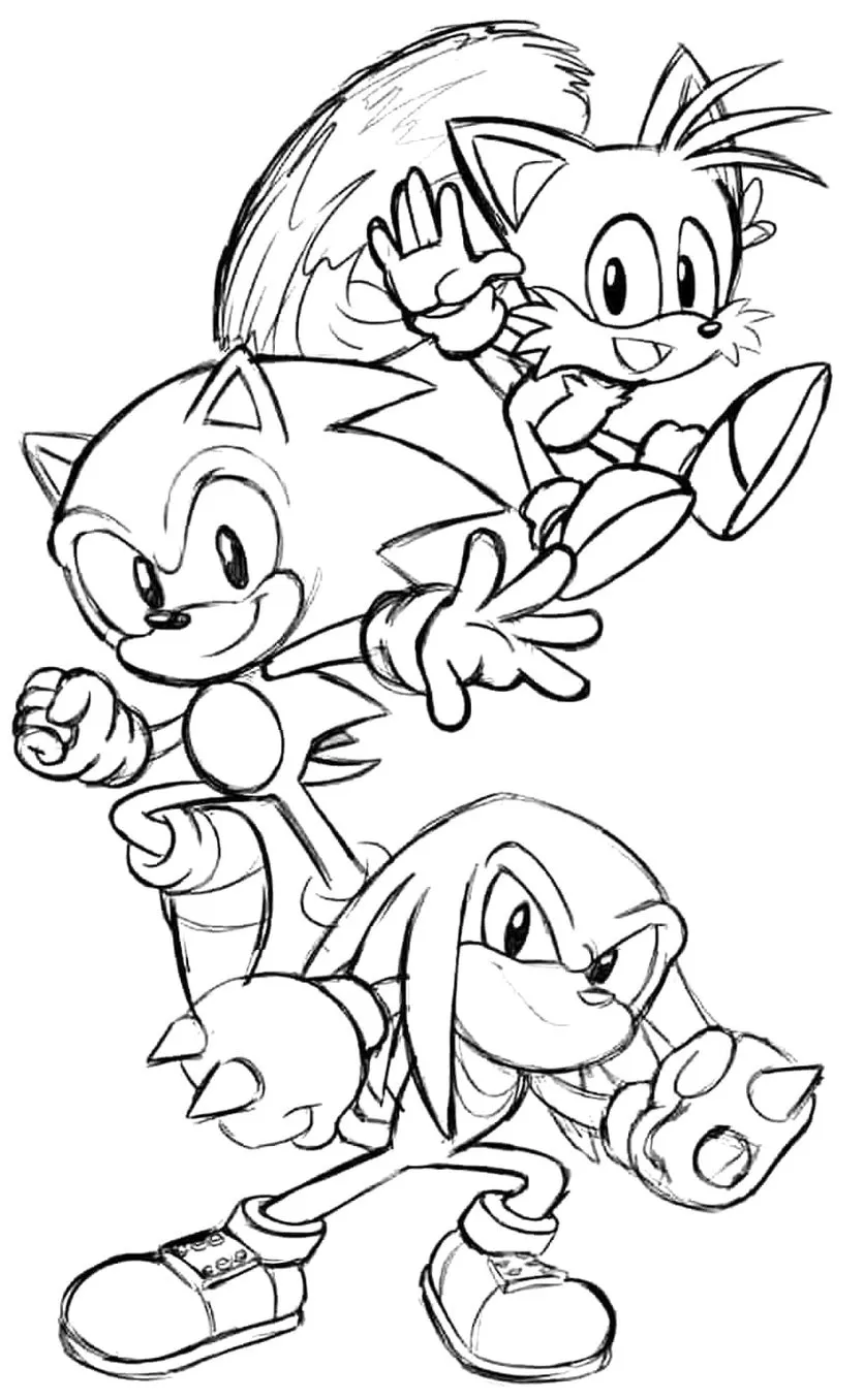 Tails Sonic para colorir - Desenhos Imprimir