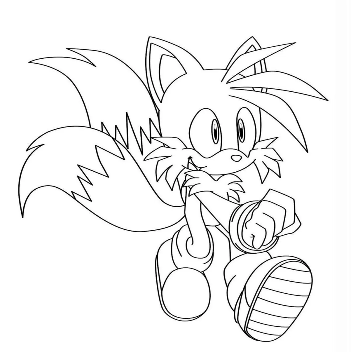 Super Sonic Tails desenho para colorir