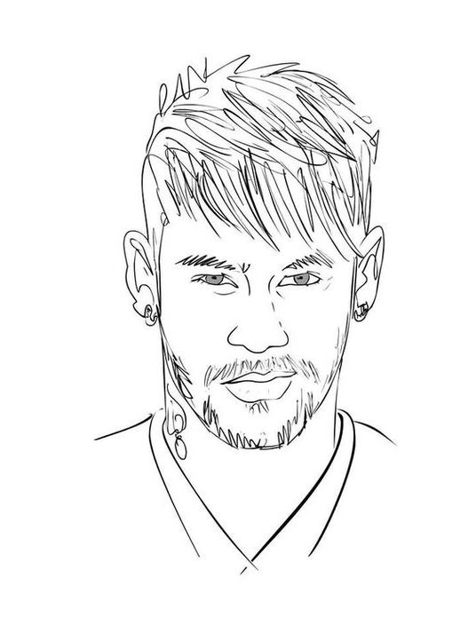 desenhos-do-neymar-para-pintar-camisa-10 - Desenho Básico