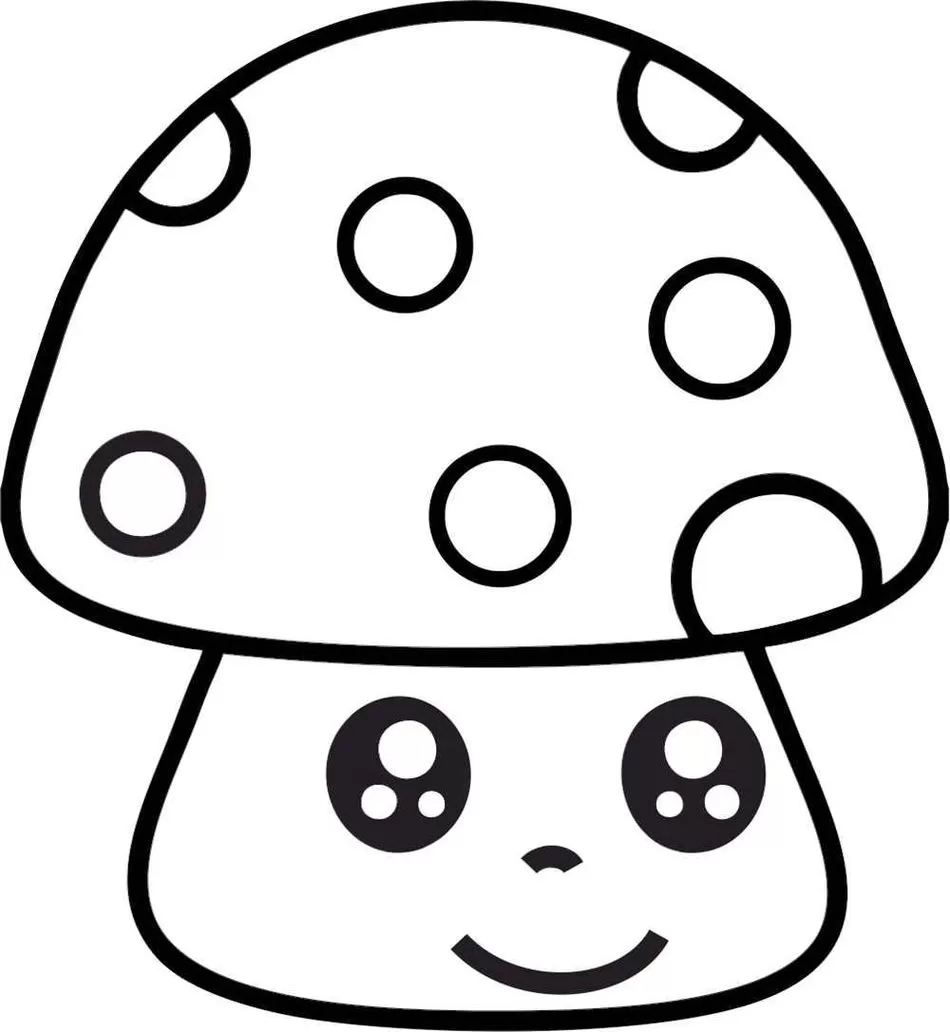 Cogumelo para colorir