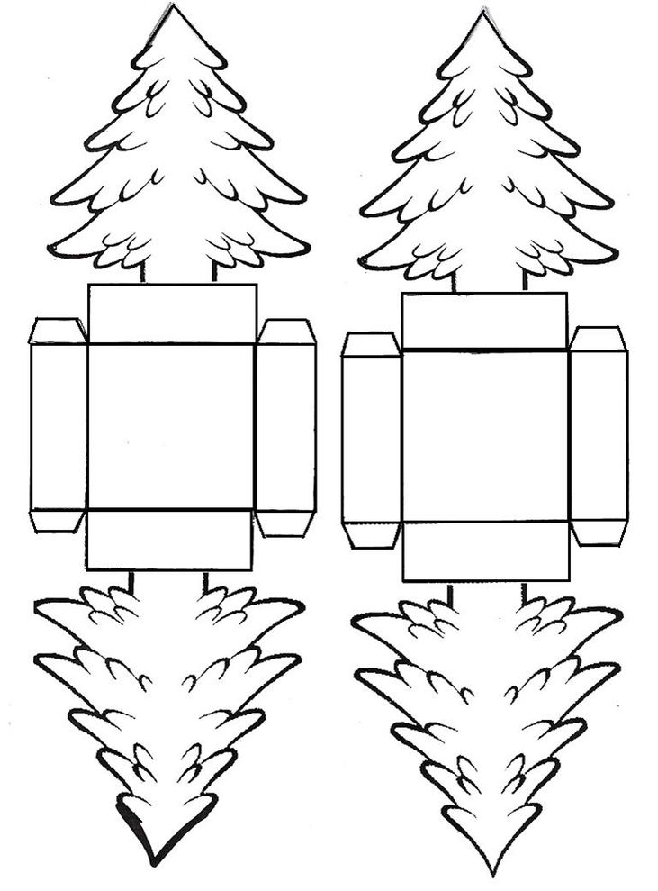 Moldes de Caixinhas para imprimir caixa arvore de natal