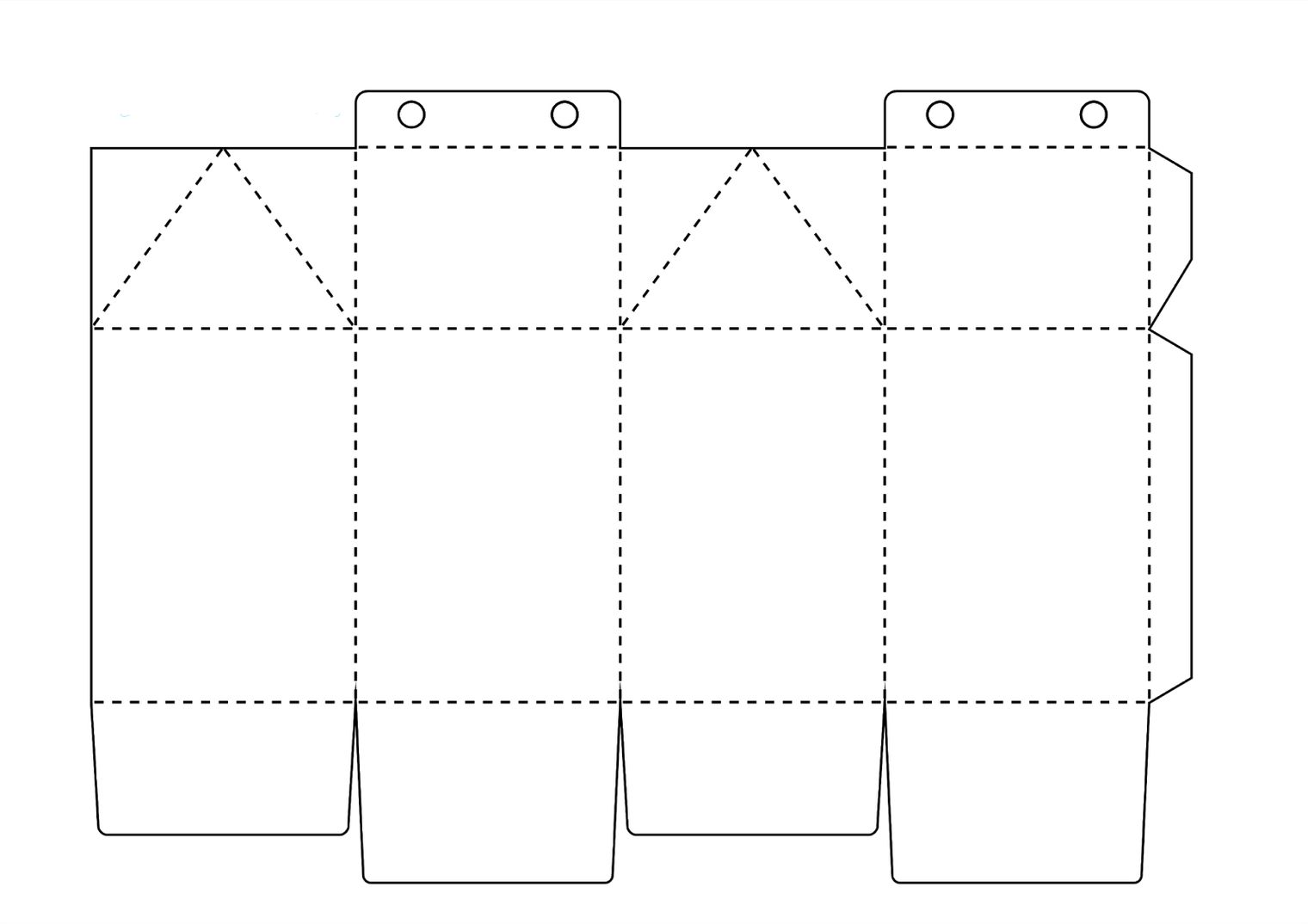 Moldes de Caixinhas para imprimir caixa milk simples