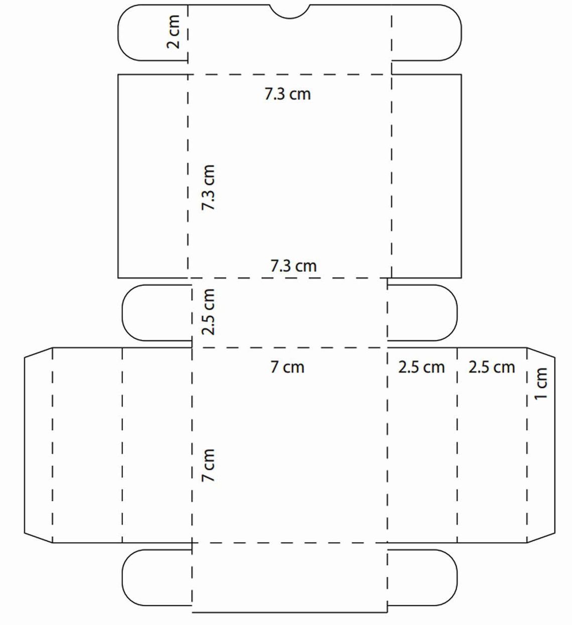 Moldes de Caixinhas para imprimir caixa retangular