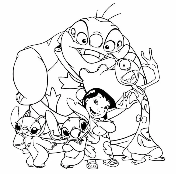 Desenhos para colorir Lilo e Stitch Turminha