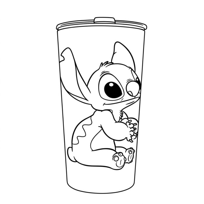 Desenhos do Stitch Tumbler para colorir